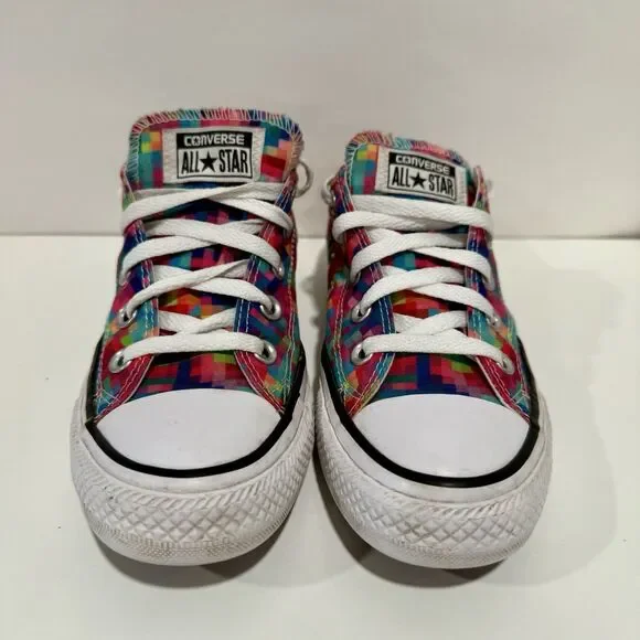 Converse Chuck Taylor Pixel Shoes W6/M4 Pink Blue White Canvas Lace Up Sneakers - Picture 3 of 11